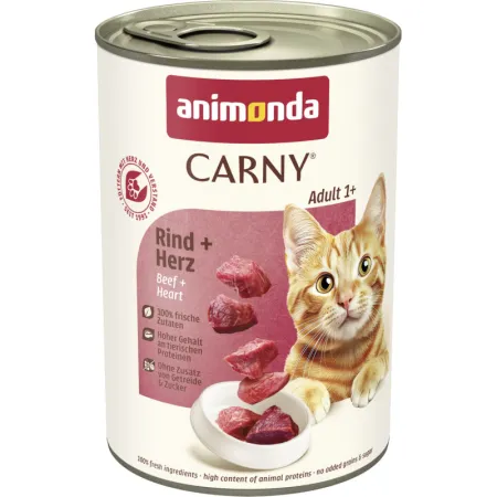 ANIMONDA Carny Adult Cat wołowina i serca 400g